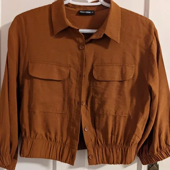 Crop Button Up - Picture 1 of 7